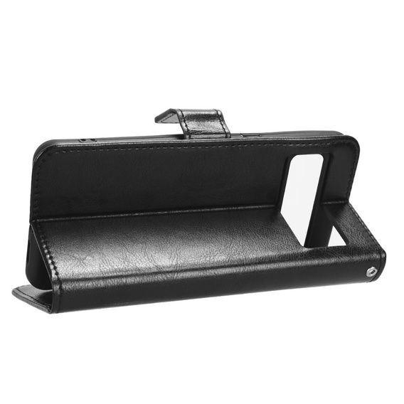 Flip case for Google Pixel 8 Pro, Crazy Horse Wallet, black