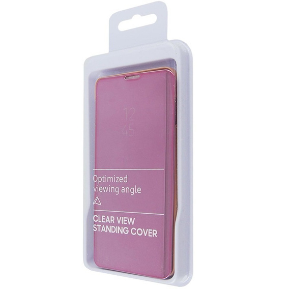 Case for Samsung Galaxy A72 5G, Clear View, pink rose gold