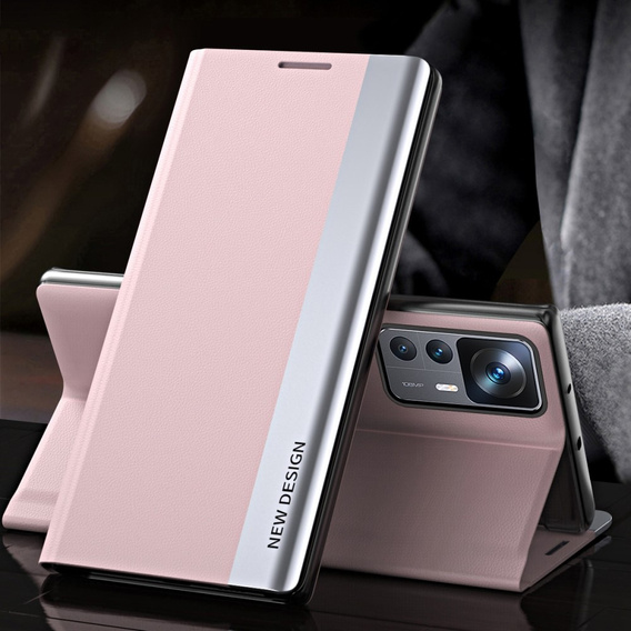 Flip case for Xiaomi 12T / 12T Pro, Side Magnetic, pink