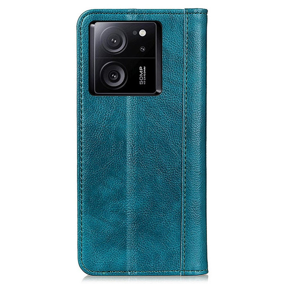 Case for Xiaomi 13T / 13T Pro, Wallet Litchi Leather, green