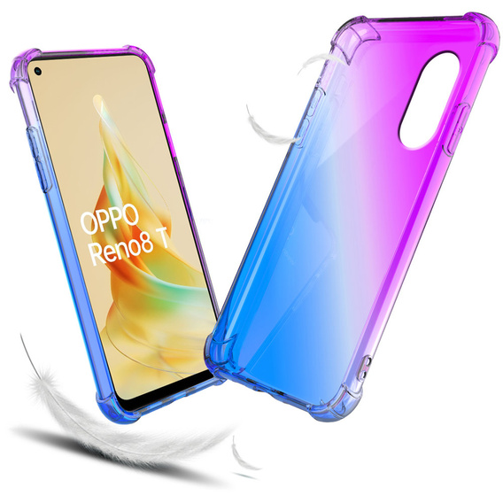 Case for Oppo Reno8 T, Gradient Dropproof, Purple / blue