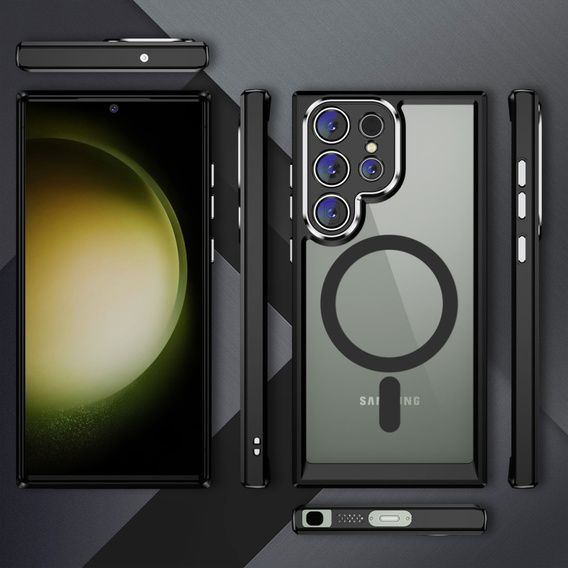 Case for Samsung Galaxy S24 Ultra, ERBORD Impact Guard, MagSafe, black
