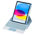 Keyboard case for iPad 11" 2025 A16 (11 gen.) / iPad 10.9" 2022 (10 gen.), Rotary 360° Leather, light blue