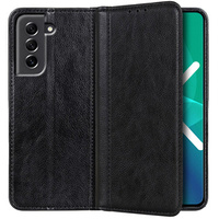 Case for Samsung Galaxy S21, Wallet Litchi Leather, black