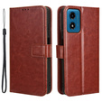Flip case for Motorola Moto G24 / G24 Power / G04, Crazy Horse Wallet, brown