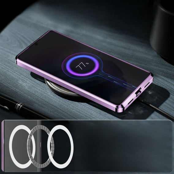 Camera Protection Case for Samsung Galaxy S20 FE, CamShield MagSafe, transparent / purple