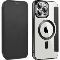 Flip case for iPhone 14 Pro Max, RFID Wallet MagSafe CamShield, black