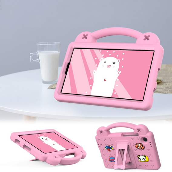 Children's case for Samsung Galaxy Tab A9, Cute Patterns, with stand, pink