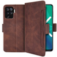 Flip case for Oppo Reno5 Lite, Card Slot, brown