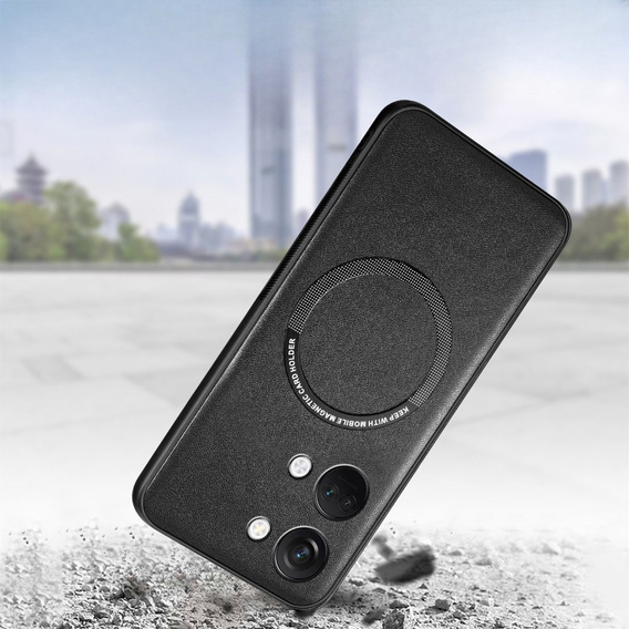 Case for OnePlus Nord 3 5G, Leather Hybrid MagSafe, black