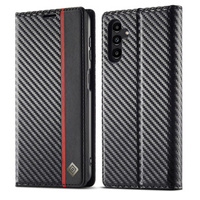 Flap case for Samsung Galaxy A35 5G, Carbon LC.IMEEKE, black