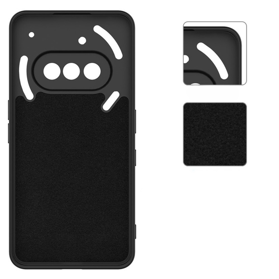 Case for Nothing Phone 3a, Silicone Lite, black
