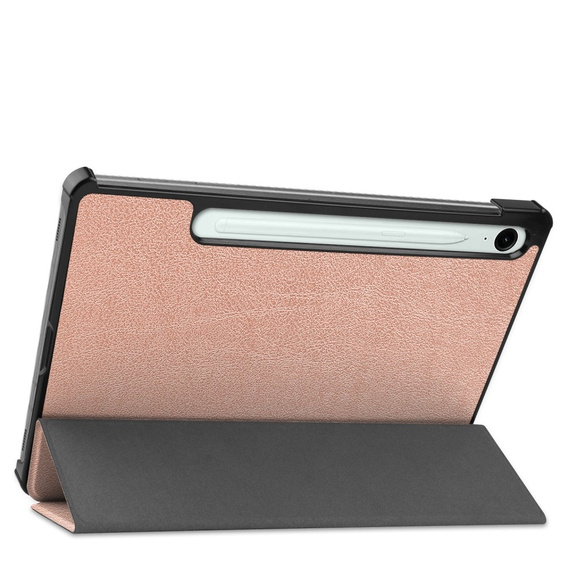 Case for Samsung Galaxy Tab S9 FE, Tri-fold, pink rose gold