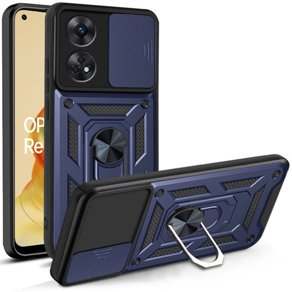Case for Oppo Reno8 T, CamShield Slide, blue
