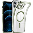 Case for iPhone 12 Pro, Electro MagSafe, green + Screen Glass