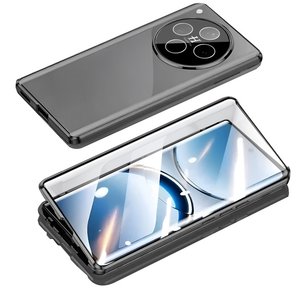 Case for Oppo Find X8 Pro, Magnetic Dual Glass, black