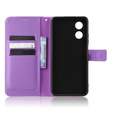 Flip case for Oppo A17, Wallet Smart Magnet, purple