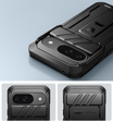 Armored case for Google Pixel 9, Dexnor Full Body (Two Frames), black