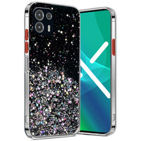 Case for Motorola Edge 20 Lite, Glittery, black