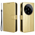 Flip case for Xiaomi 14 Ultra, Crazy Horse Wallet, gold