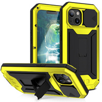 Case for iPhone 13, R-JUST CamShield Slide, armoured, yellow / black
