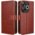 Flip case for Xiaomi Poco F6, Crazy Horse Wallet, brown