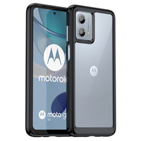 Case for Motorola Moto G53 5G, Fusion Hybrid, transparent / black