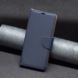 Flip case for Samsung Galaxy A55 5G, Wallet Litchi Leather, dark blue