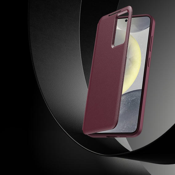 Flip case for Samsung Galaxy S24 FE, Smart View Wallet, maroon