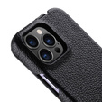 MELKCO flip case for iPhone 15 Pro Max, leather, flip, black