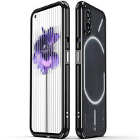 Case for Nothing Phone (2), Armor Bumper, with lens cover, black / silver