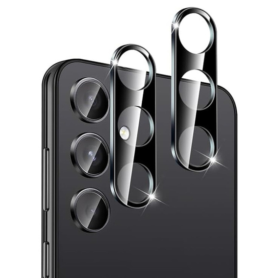 2x ERBORD tempered glass for camera to Samsung Galaxy S24+ Plus, black