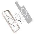 Spigen MagSafe Case for iPhone 16 Pro Max, Ultra Hybrid, transparent / titanium + 9H Tempered Glass