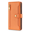 Flip case for Oppo Reno8 T 4G, Wallet Zipper Pocket, orange