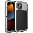 Case for iPhone 15, armoured, with integrated glass, silver