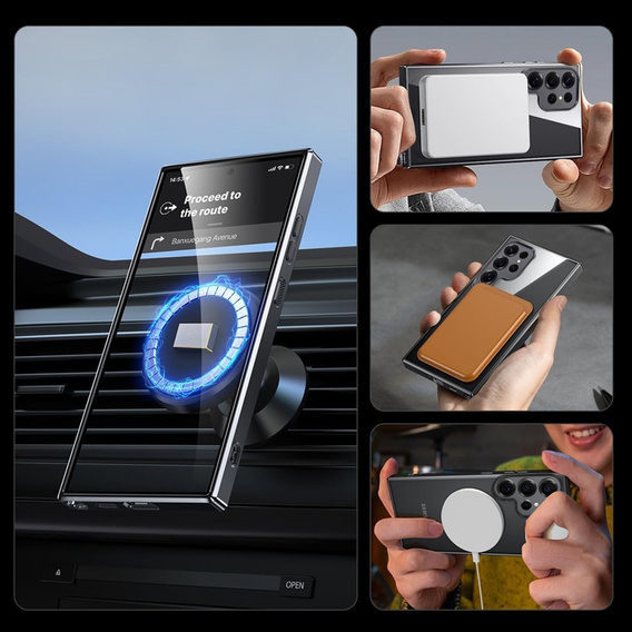 Magnetic Case for Samsung Galaxy S25 Ultra, for MagSafe, black