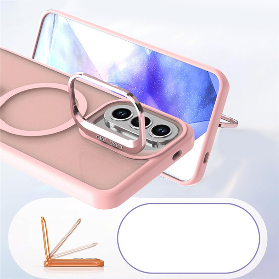Skin-touch case with MagSafe stand for Samsung Galaxy A37 5G, pink
