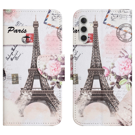 Flip case for Samsung Galaxy M15 5G, Wallet, Eiffel Tower