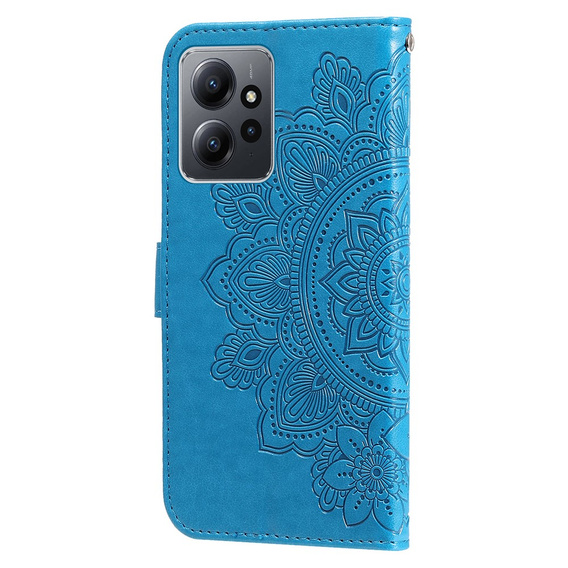 Flip case for Xiaomi Redmi Note 12 4G, Mandala Flower, blue