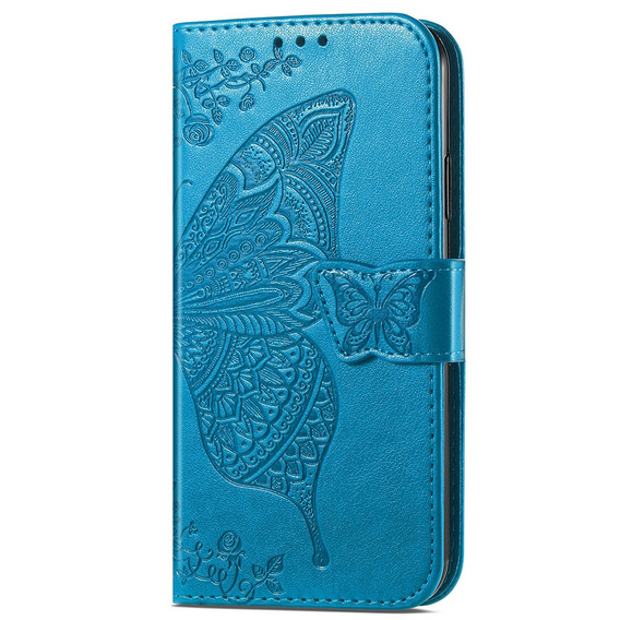 Flap case for Xiaomi Redmi 15 5G / 4G, Butterfly, blue