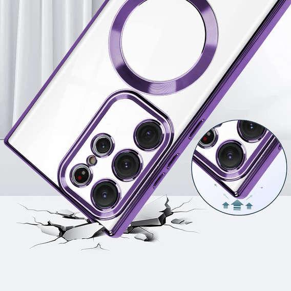 Case for Samsung Galaxy S22 Ultra, MagSafe Hybrid, purple