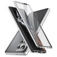 Case for Samsung Galaxy S23 Ultra, Magnetic Dual Glass, silver