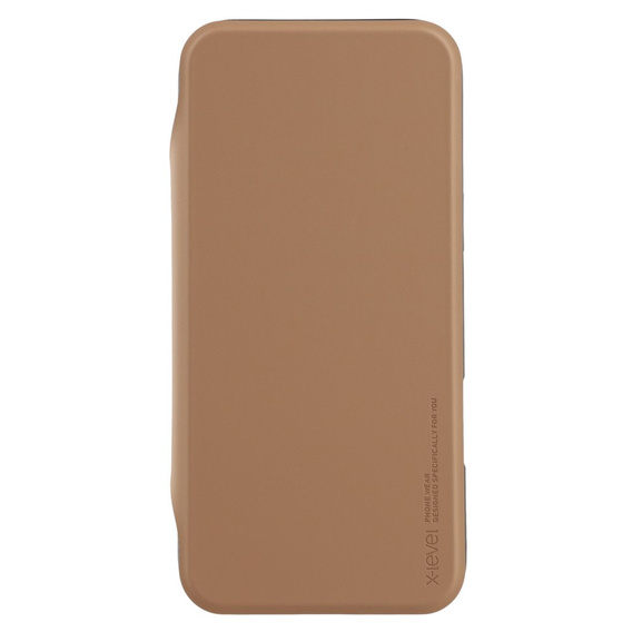 X-LEVEL Case for iPhone 16 Pro Max, Magnetic Card Holder, brown