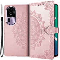 Flip case for Oppo Reno 10 / 10 Pro, Mandala, pink rose gold