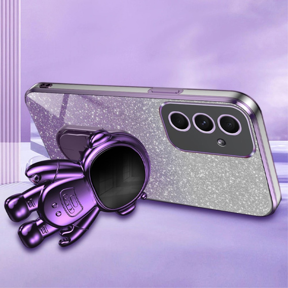 Case for Samsung Galaxy A55 5G, Glitter Astronaut, purple