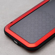 Love Mei Case for iPhone 12, armored with glass, red