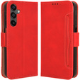 Flip case for Samsung Galaxy M35, Card Slot, red
