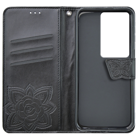 Flip case for Oppo A79 5G, Butterfly, black