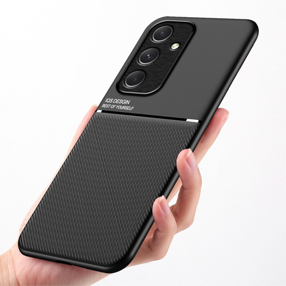 Case for Samsung Galaxy A55 5G, with magnetic grip plate, black