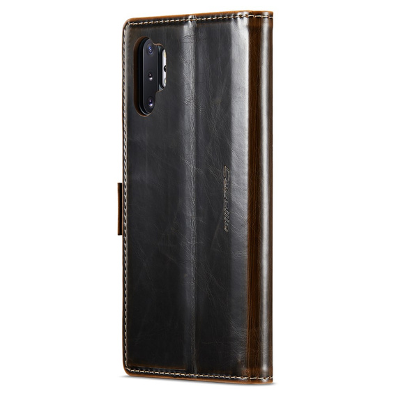 CASEME flip case for Samsung Galaxy Note 10 Plus, Waxy Textucoffee, coffee